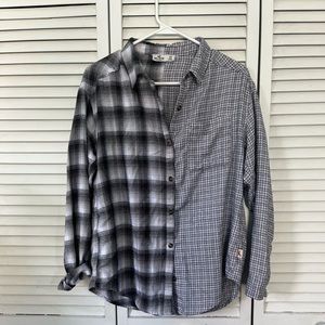 hollister long sleeve button down flannel